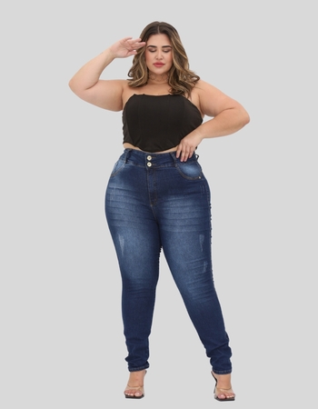 imagem calças jeans salig feminina plus size - 01795