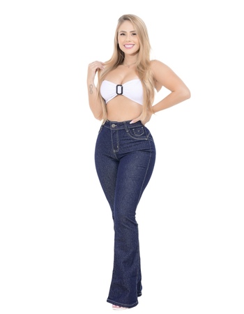 imagem calças jeans flare salig feminina - 01705